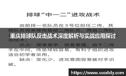 重庆排球队反击战术深度解析与实战应用探讨
